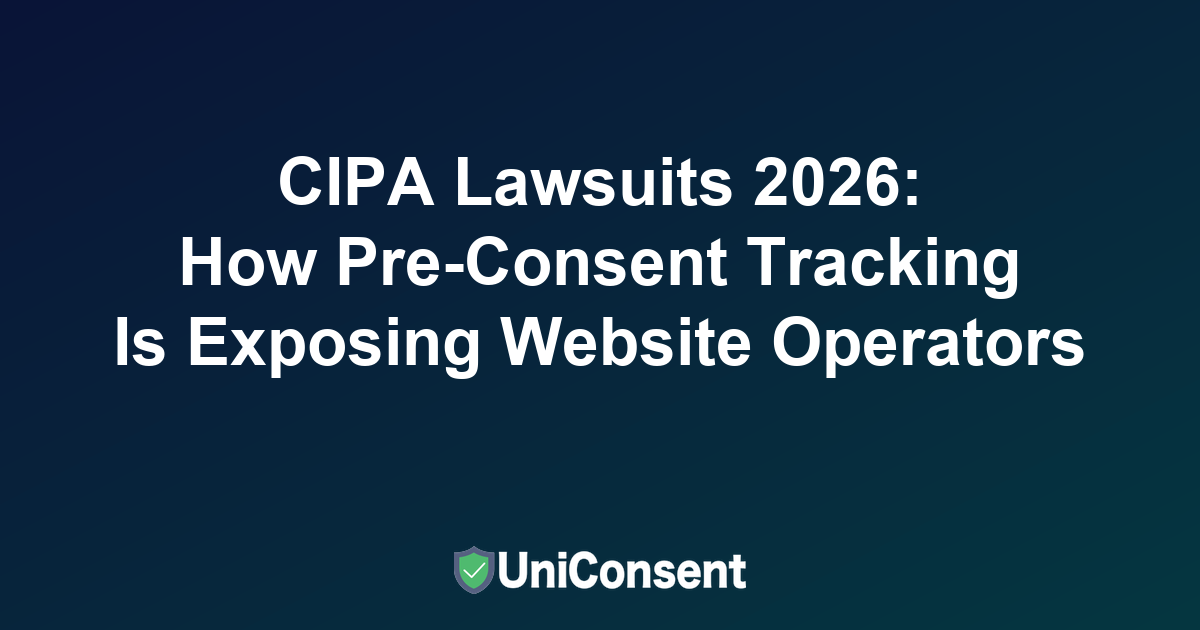 CIPA Lawsuits 2026: How Pre-Consent Tracking Is Exposing Website Operators