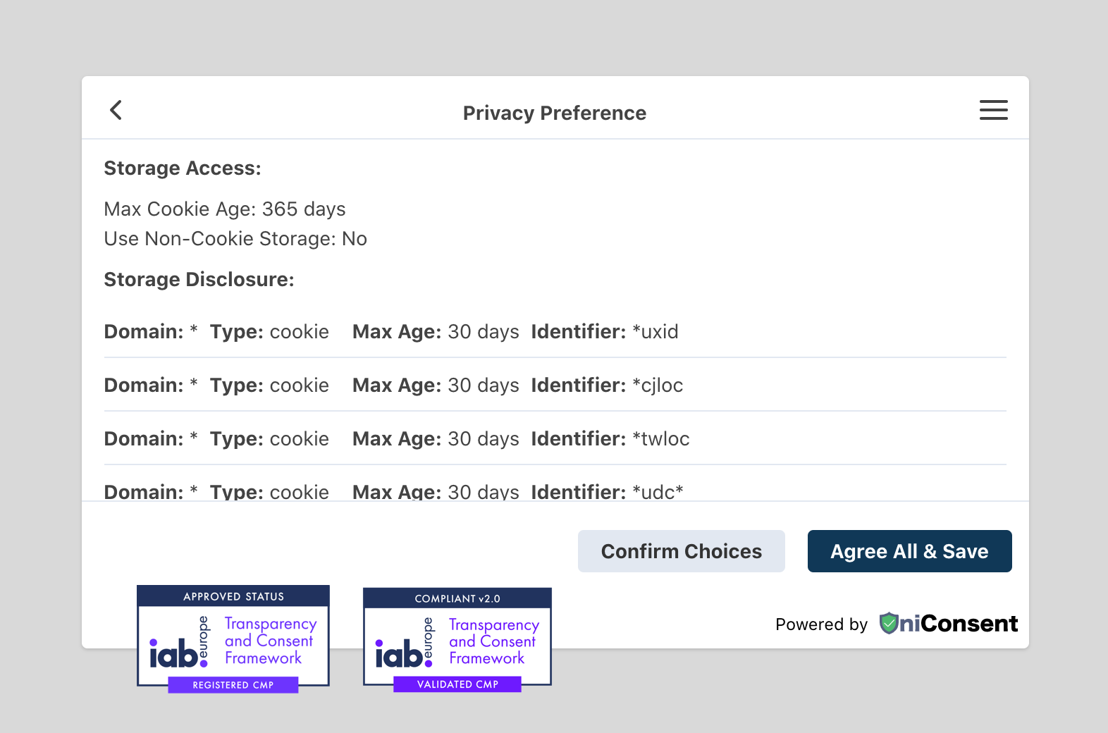 IAB GDPR CMP IAB TCF 2.1 - UniConsent