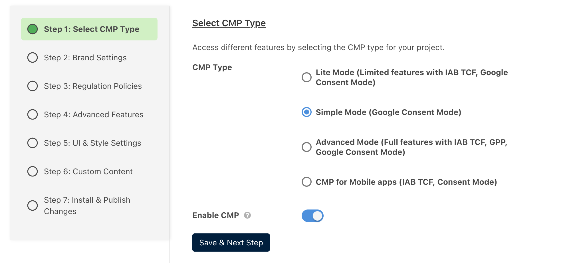 uniconsent Consent Management Platform settings uniconsent Consent Management Platform settings